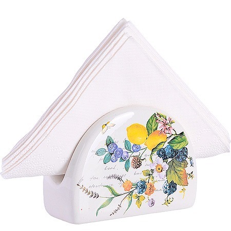 Фото Салфетница на стол Лесные ягоды с лимонами LORAINE (60152) - интернет-магазин МегаТерем в Москве