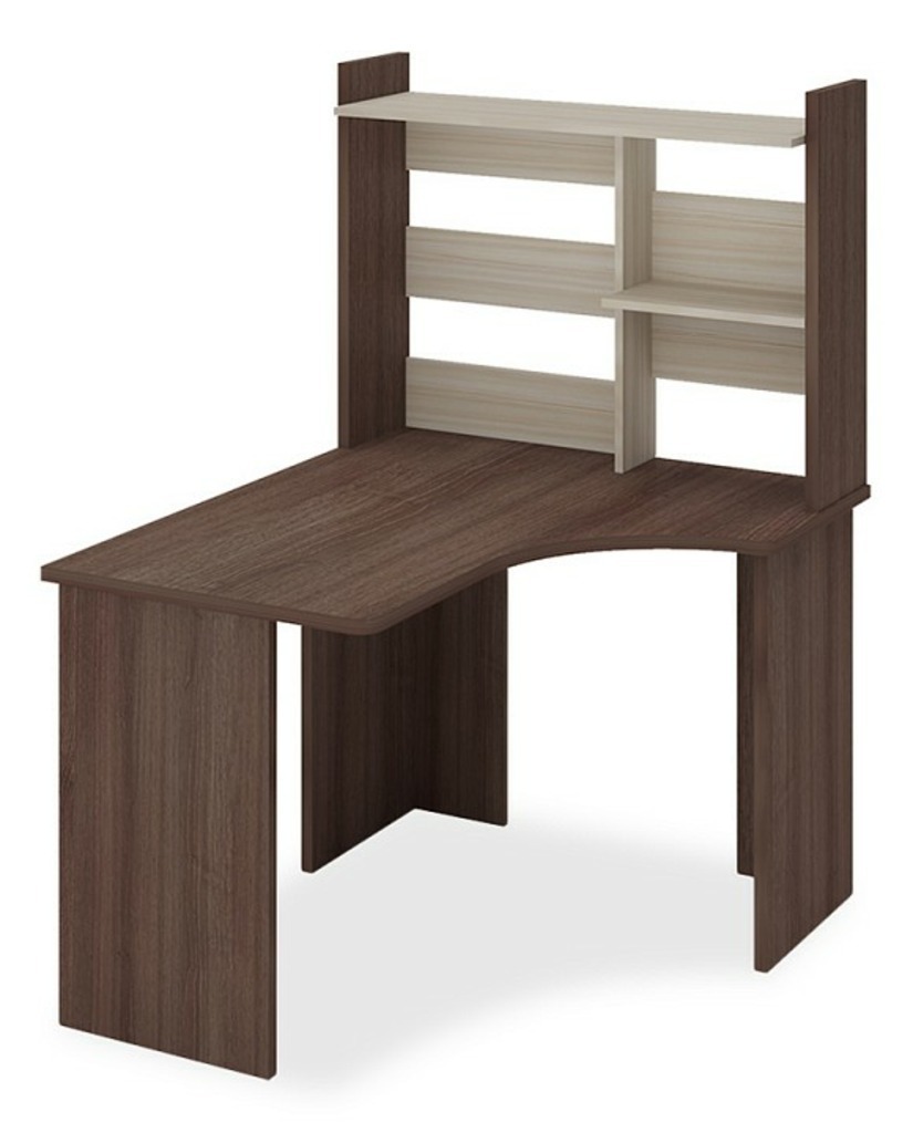 Фото Стол компьютерный Домино Lite СКЛ-Угл120+НКЛ-100 MER_SKL-Ugl120-NKL-100-bez-tumby-SHK-CH-PRAV - интернет-магазин МегаТерем в Москве