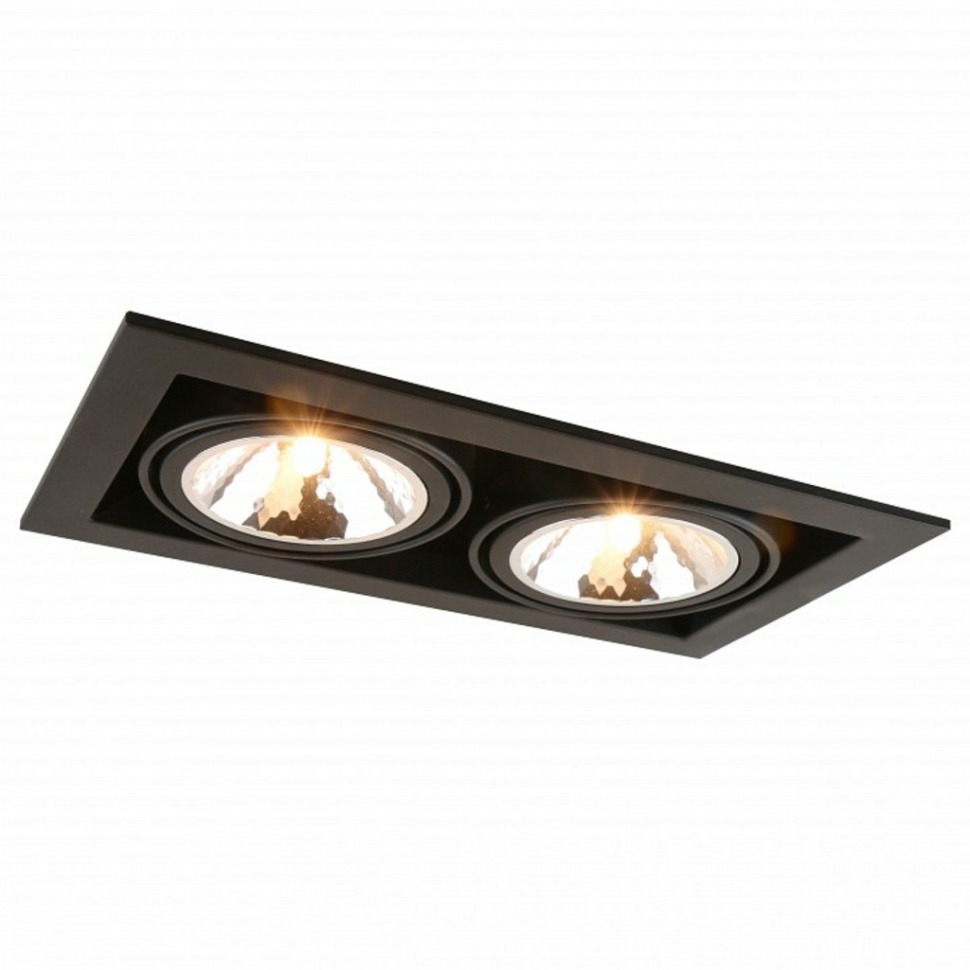 Фото Встраиваемый светильник Arte Lamp Cardani Semplice A5949PL-2BK AR_A5949PL-2BK - интернет-магазин МегаТерем в Москве