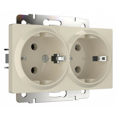 Розетка двойная с заземлением, без рамки Werkel слоновая кость W1172003 WRK_a051465