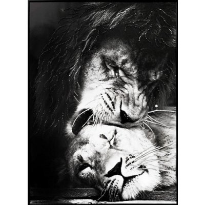 Картина Лев и львица с крис...