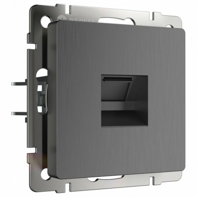 Розетка Ethernet RJ-45 без рамки Werkel графит рифленый W1181004 WRK_a050748