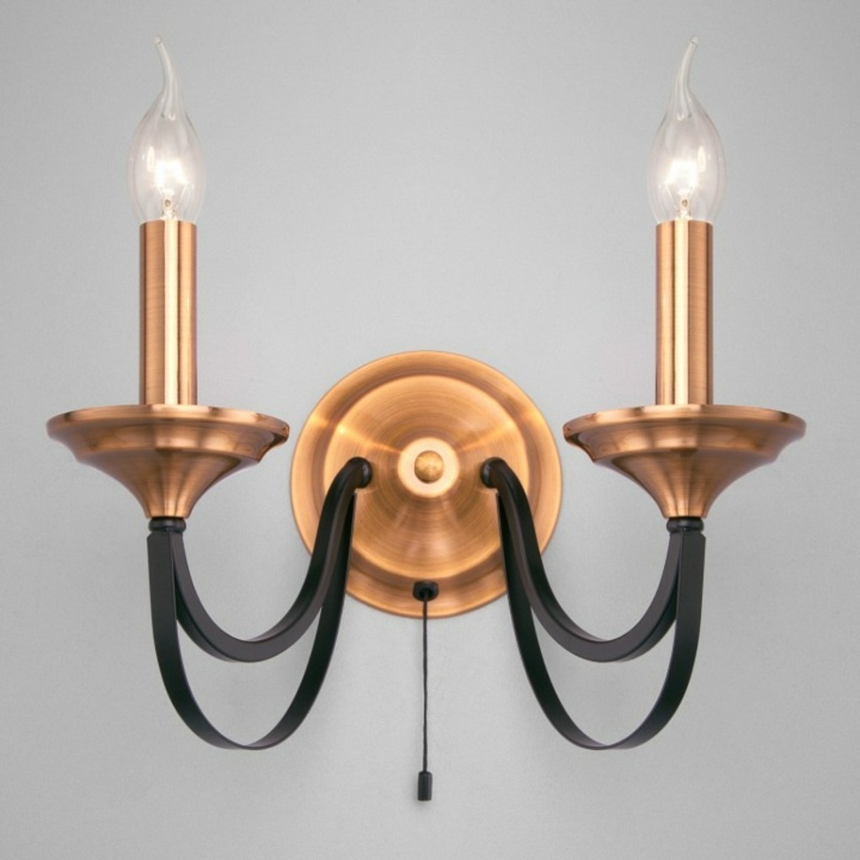 Фото Бра Eurosvet Lazzaro 60098/2 черный EV_a045209 - интернет-магазин МегаТерем в Москве