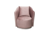 Кресло Verona/VD вращающееся, велюр розовый Colt007-ROS/хром 70*77*80см (TT-00014713)