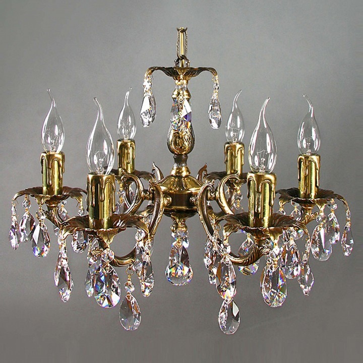 Фото Подвесная люстра Ambiente by Brizzi Benisa 2226/6 PB Tear Drop BA_2226_6_pb_tear_drop - интернет-магазин МегаТерем в Москве