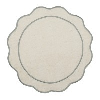 Салфетка под приборы anemone из коллекции trendy ruffles, D38 см, серый (78891)