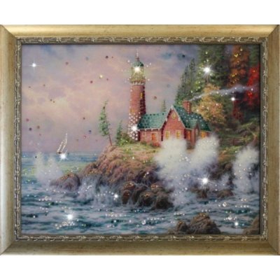 Картина Маяк на берегу с кристаллами Swarovski (1208)