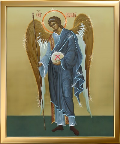 Икона Архангела Гавриила «Вестник Божьей Воли» с кристаллами Swarovski (2411) Фото Икона Архангела Гавриила «Вестник Божьей Воли» с кристаллами Swarovski (2411) - интернет-магазин МегаТерем в Москве