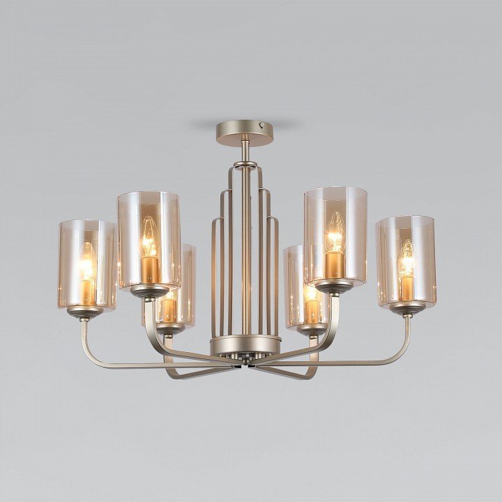 Фото Люстра на штанге Eurosvet Defi 60138/6 золото перламутровое EV_a060906 - интернет-магазин МегаТерем в Москве