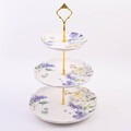 Фото Конфетница 3х-ярусная Букет фантазий LORAINE (60221) - интернет-магазин МегаТерем в Москве