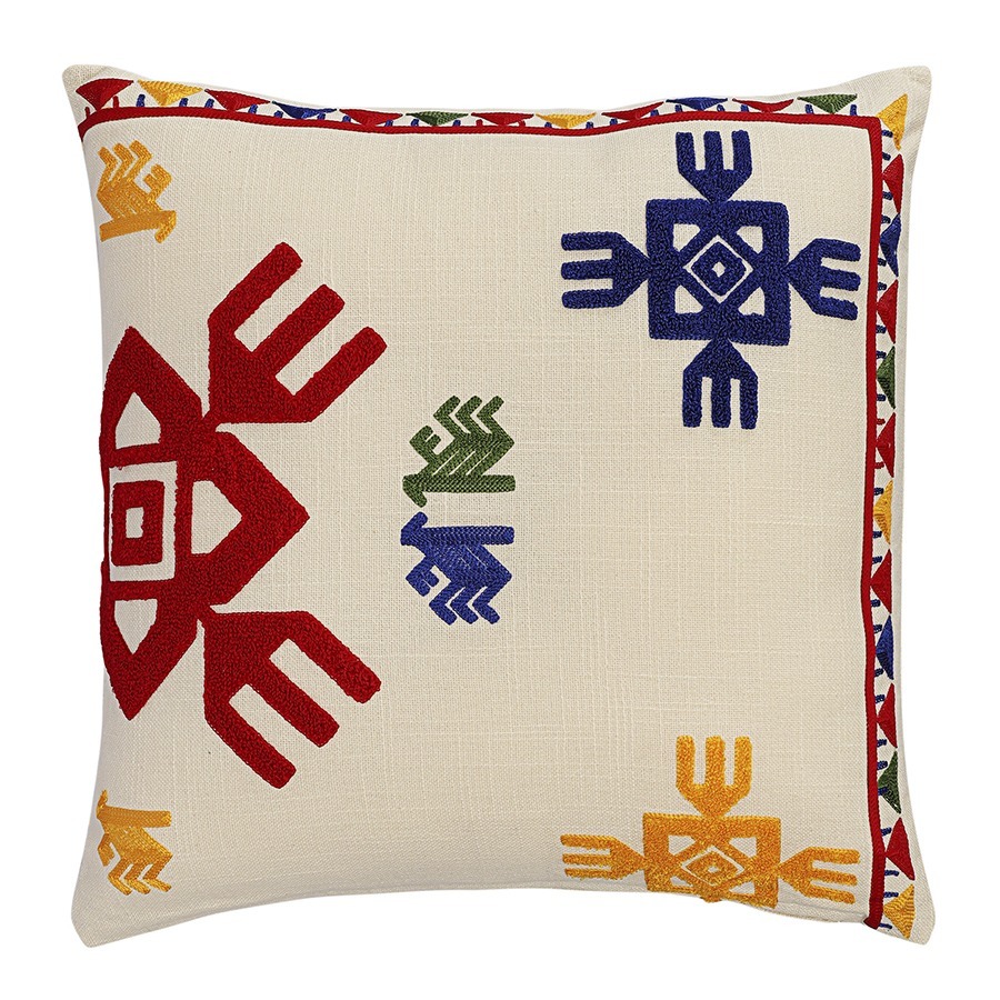 Фото Подушка декоративная по мотивам чувашских орнаментов из коллекции cultural heritage, 45х45 см (77718) - интернет-магазин МегаТерем в Москве