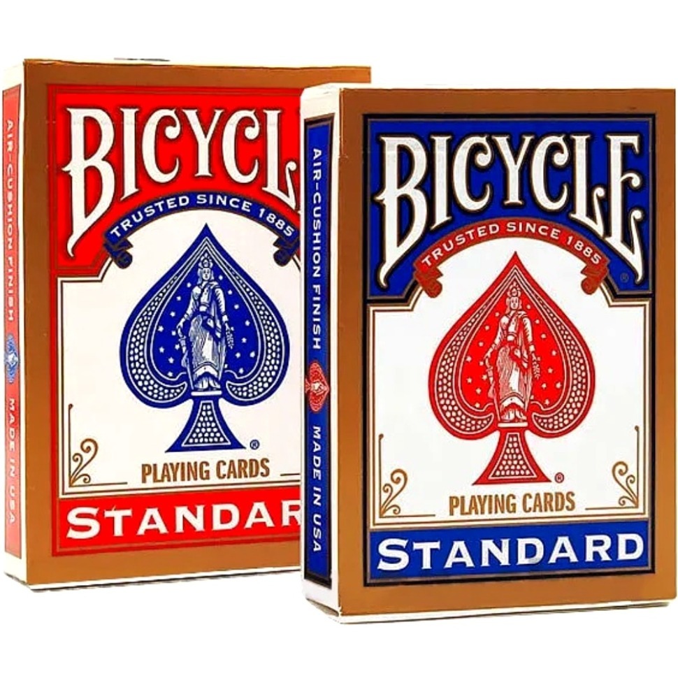 Фото Карты игральные Bicycle Standard комплект из двух колод, красные и синие (64826) - интернет-магазин МегаТерем в Москве