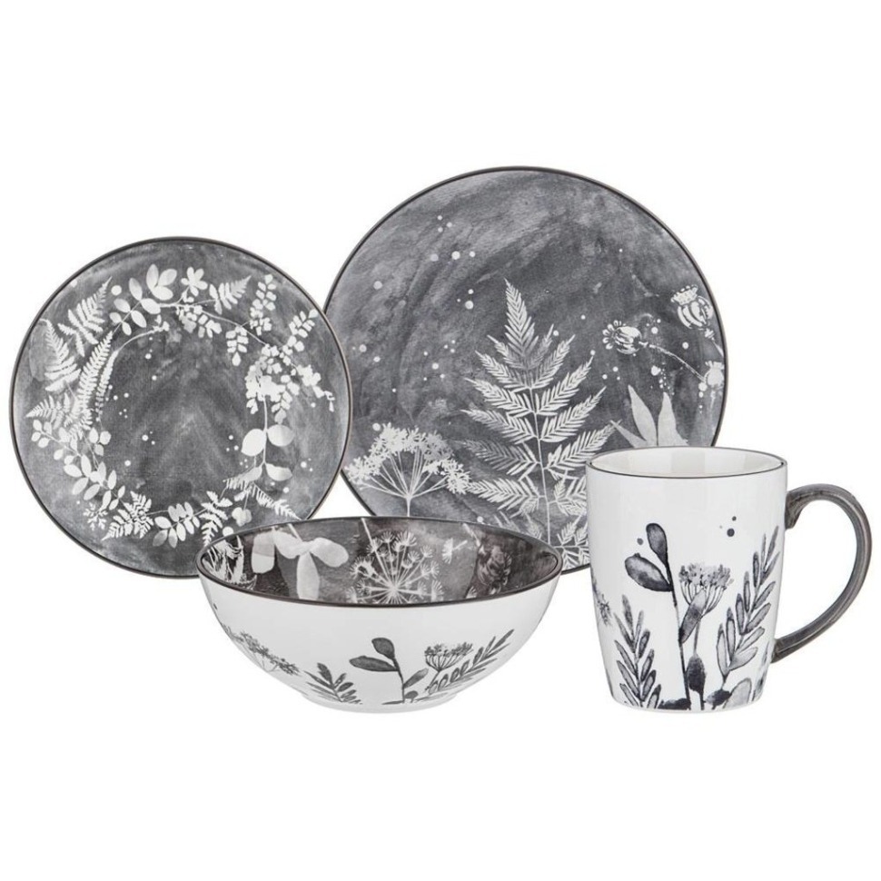 Фото Набор обеденный lefard forest tale grey 4 пер. 16 пр. (409-199)  - интернет-магазин МегаТерем в Москве