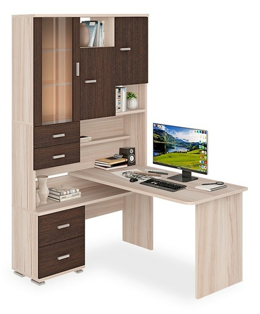 Фото Стол компьютерный Домино СР-620/140 MER_SR-620-140_KVK-LEV - интернет-магазин МегаТерем в Москве