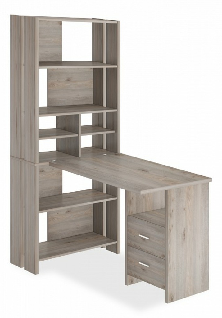 Фото Стол компьютерный Домино Лайт СТЛ-ОВХ+С100Прям MER_STL-OVH-S100Pryam_N - интернет-магазин МегаТерем в Москве