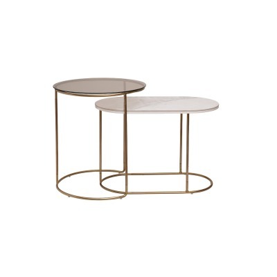 Столик журнальный (набор 2шт) d48*56/66*37*45,5см (TT-00011442)