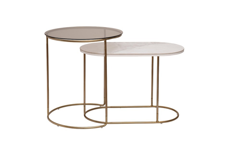 Фото Столик журнальный (набор 2шт) d48*56/66*37*45,5см (TT-00011442) - интернет-магазин МегаТерем в Москве