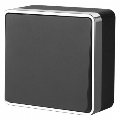 Выключатель проходной одноклавишный без рамки Werkel Gallant (черный/хром) W5012035 WRK_a050978