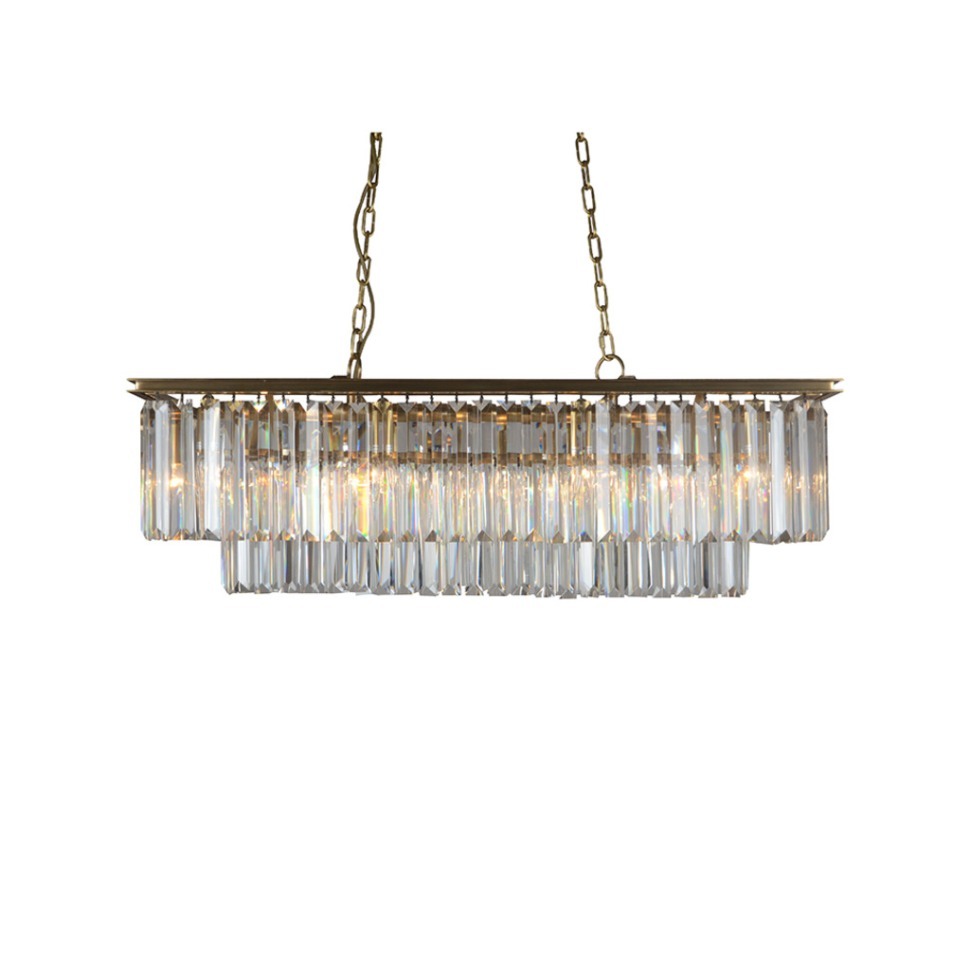 Фото Люстра TD20538F-8-VBN-CL, каркас металл, стекло, Antique brass, ROOMERS FURNITURE - интернет-магазин МегаТерем в Москве