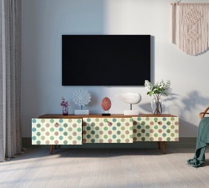 Фото Комод Berber с ящиками низкий под TV принт 24 арт BB19/Print_24-ET - интернет-магазин МегаТерем в Москве