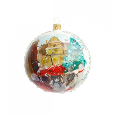 Новогодний шар Чудо близко с кристаллами Swarovski (2230)