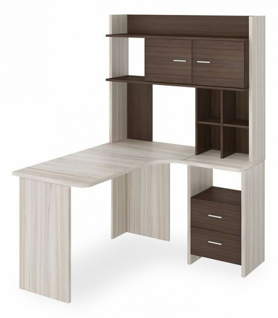 Фото Стол компьютерный Домино Lite СКЛ-Угл130+НКЛХ-120 MER_SKL-Ugl130-NKLH-120_KSH_PRAV - интернет-магазин МегаТерем в Москве