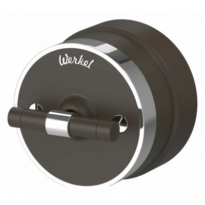 Выключатель одноклавишный с корпусом Werkel Vintage (мокко матовый/хром) W5812052 WRK_a055915