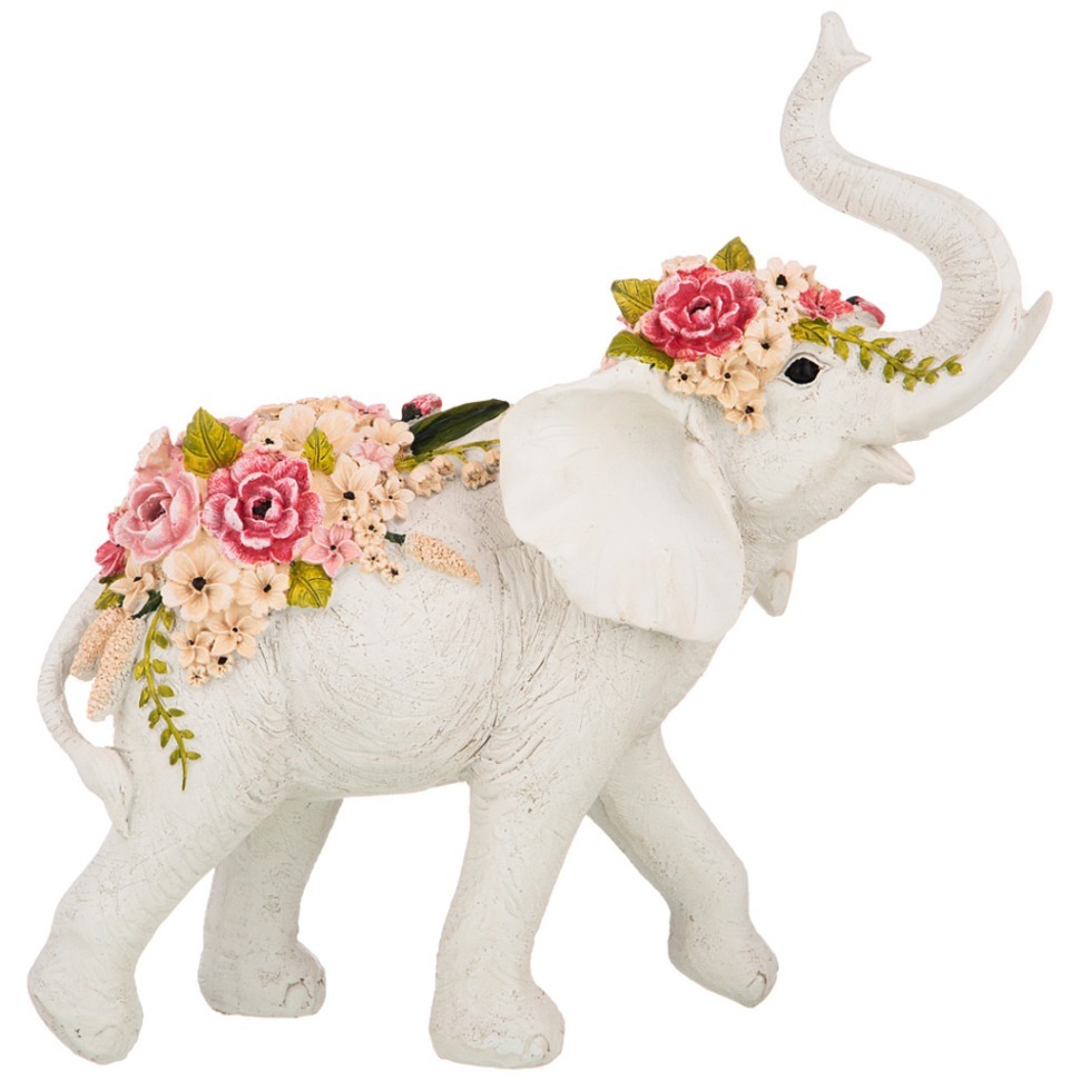 Фото Статуэтка слон 34*14*35 см. коллекция flower fantasy Lefard (146-1403) - интернет-магазин МегаТерем в Москве