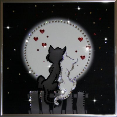 Картина Лямур с кристаллами...