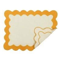 Салфетка под приборы с контрастным кантом горчичного цвета из коллекции trendy ruffles, 35х45 см (78892)