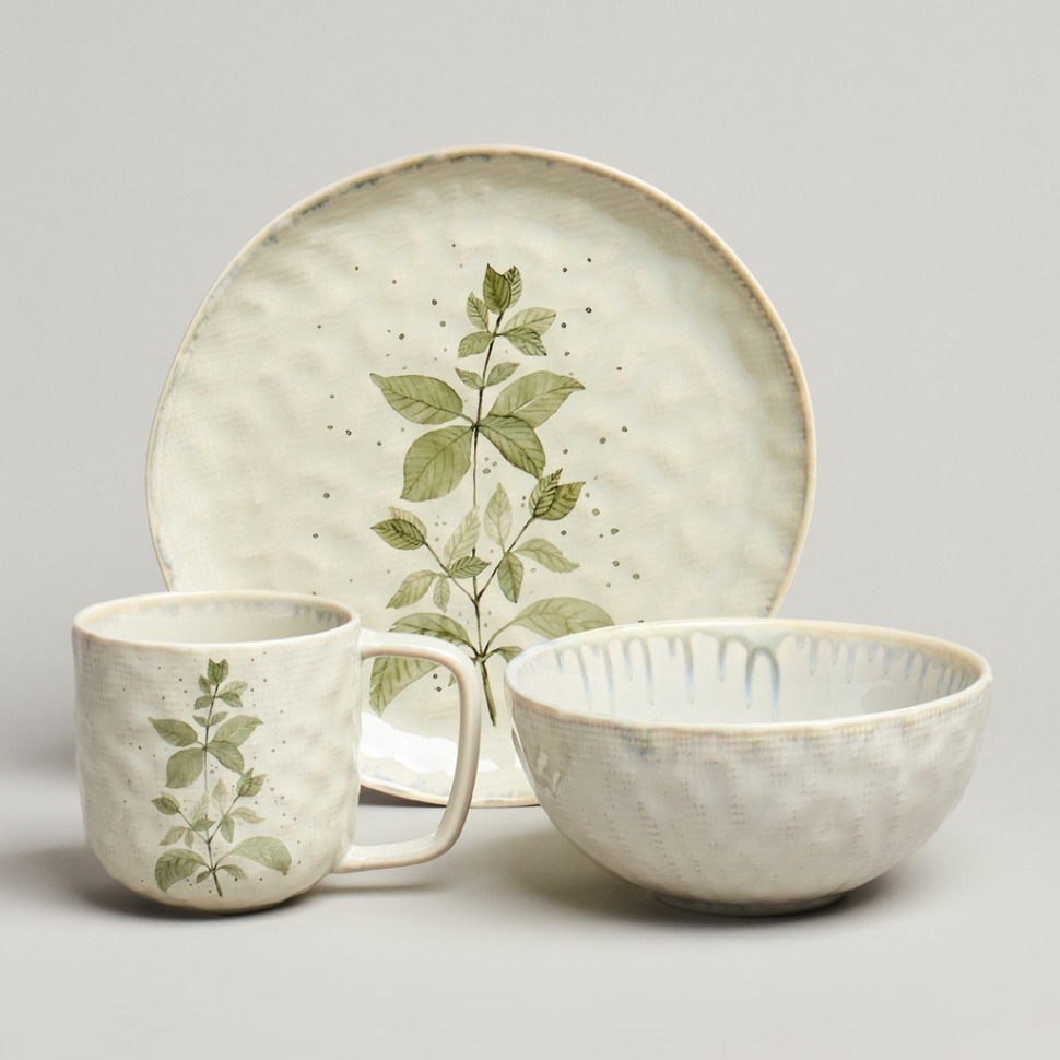 Фото Набор посуды lefard flowers 3 предмета (260-1032)  - интернет-магазин МегаТерем в Москве