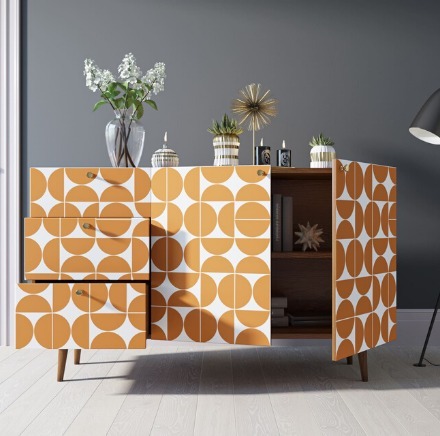 Фото Комод Berber с двумя дверками и ящиками принт 14 арт BB17/Print_14-ET - интернет-магазин МегаТерем в Москве