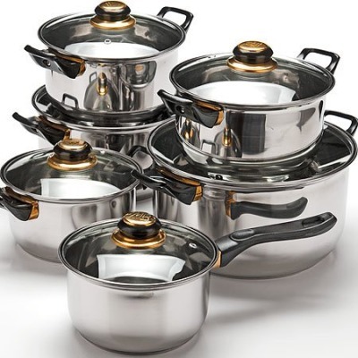Набор кастрюль из нержавеющ...
