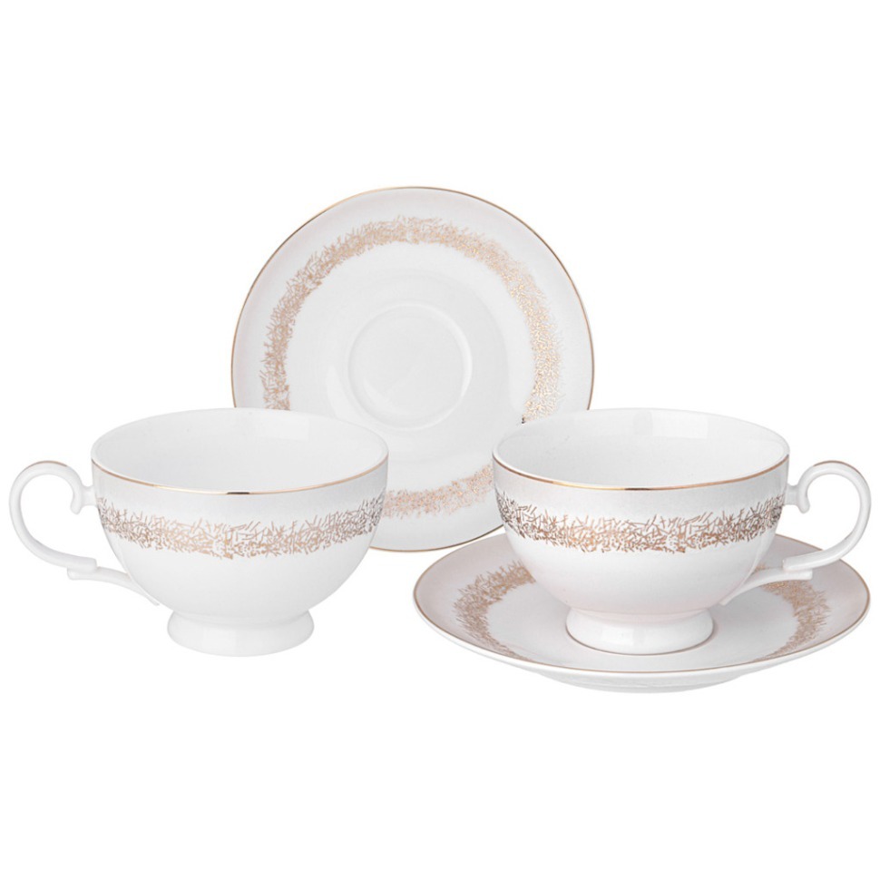 Фото Чайный набор lefard золотой песок на 2 пер. 4 пр. (115-386)  - интернет-магазин МегаТерем в Москве