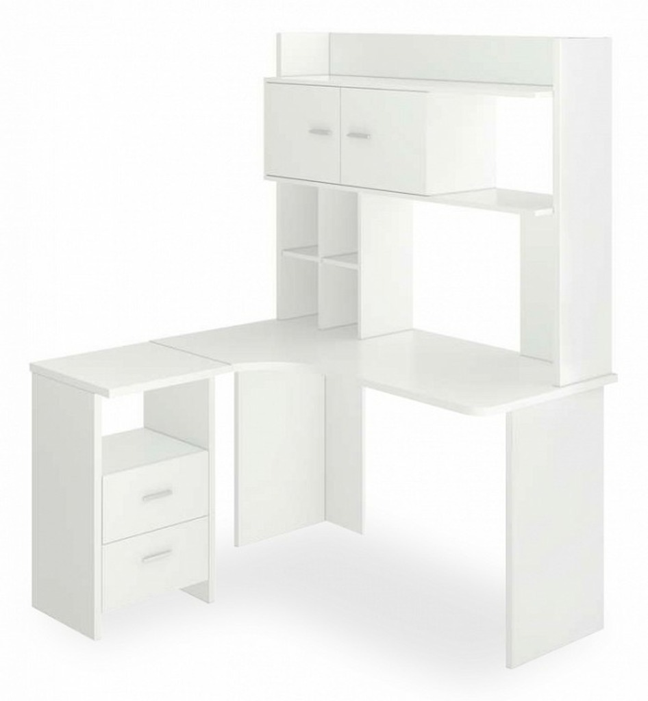 Фото Стол компьютерный Нельсон Lite СКЛ-Угл130+НКЛХ-130 БЕ ЛЕВ MER_SKL-Ugl130-NKLH-130_BE_LEV - интернет-магазин МегаТерем в Москве