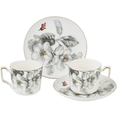 Кофейный набор lefard "райские яблочки" на 2 пер. 4 пр. 120 мл (275-1142) 