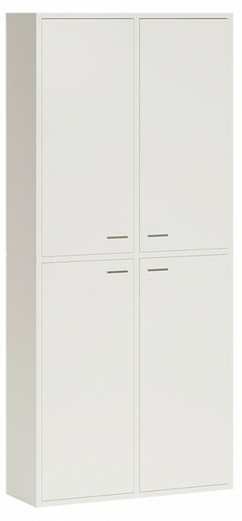 Фото Шкаф книжный Домино СУ(ш2в2)+4ФГ MER_SUsh2v2-4FG-BE-belyj - интернет-магазин МегаТерем в Москве