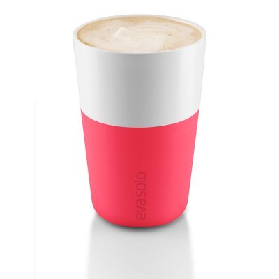 Набор чашек latte 360 мл розовый-белый (51040)