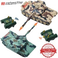 Радиоуправляемый танковый бой (российский T90 + M1 Абрамс США) (RWG99830)