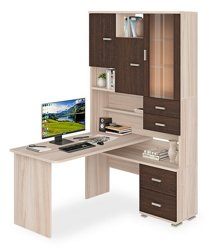 Фото Стол компьютерный Домино СР-620/140 MER_SR-620-140_KVK-PRAV - интернет-магазин МегаТерем в Москве