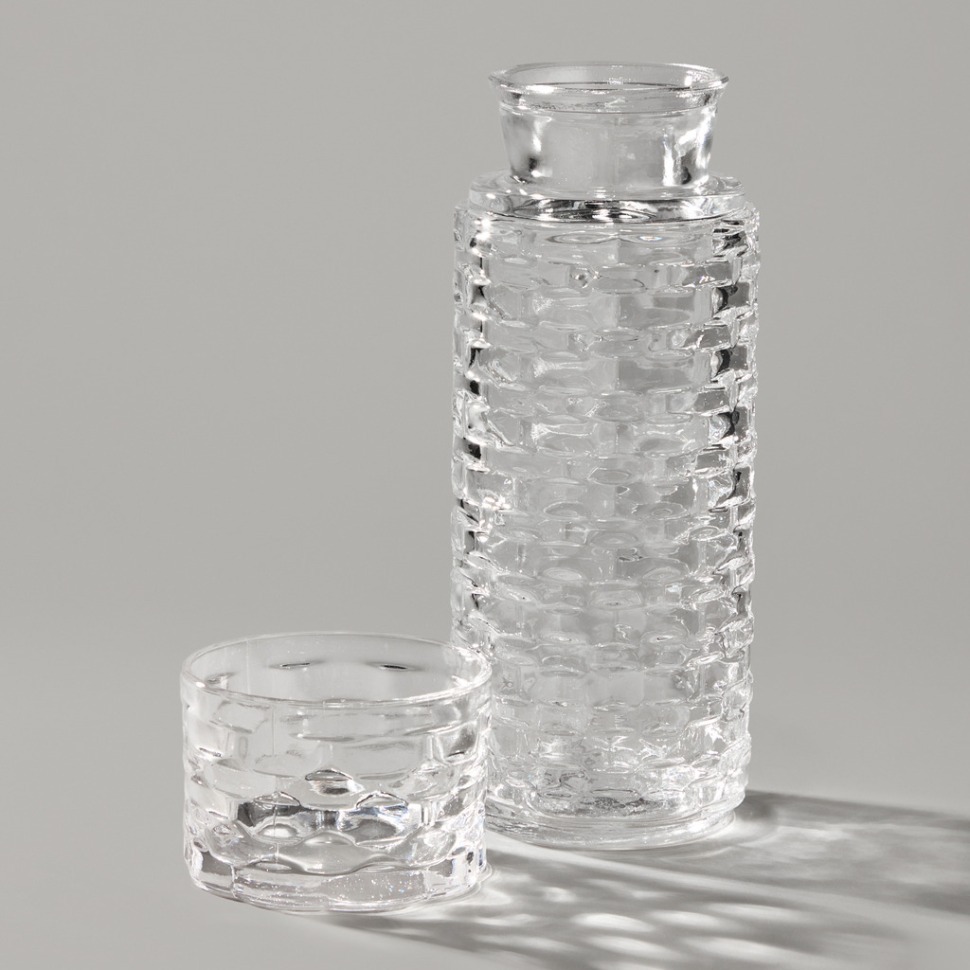 Фото Графин с крышкой/стаканом  8х22,5 см 650/150 мл Alegre Glass (337-155) - интернет-магазин МегаТерем в Москве