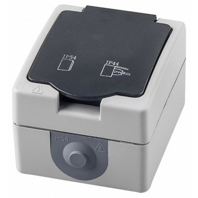 Розетка влагозащищенная с з...