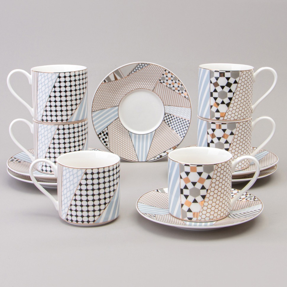 Фото Чайный набор lefard top styleна 6 пер. 12 пр. 250 мл (165-596)  - интернет-магазин МегаТерем в Москве