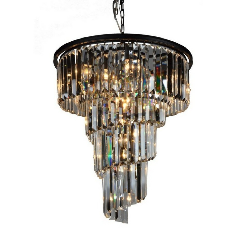 Фото Люстра MD3190-15BL, каркас металл, стекло, Matte/ black, ROOMERS FURNITURE - интернет-магазин МегаТерем в Москве