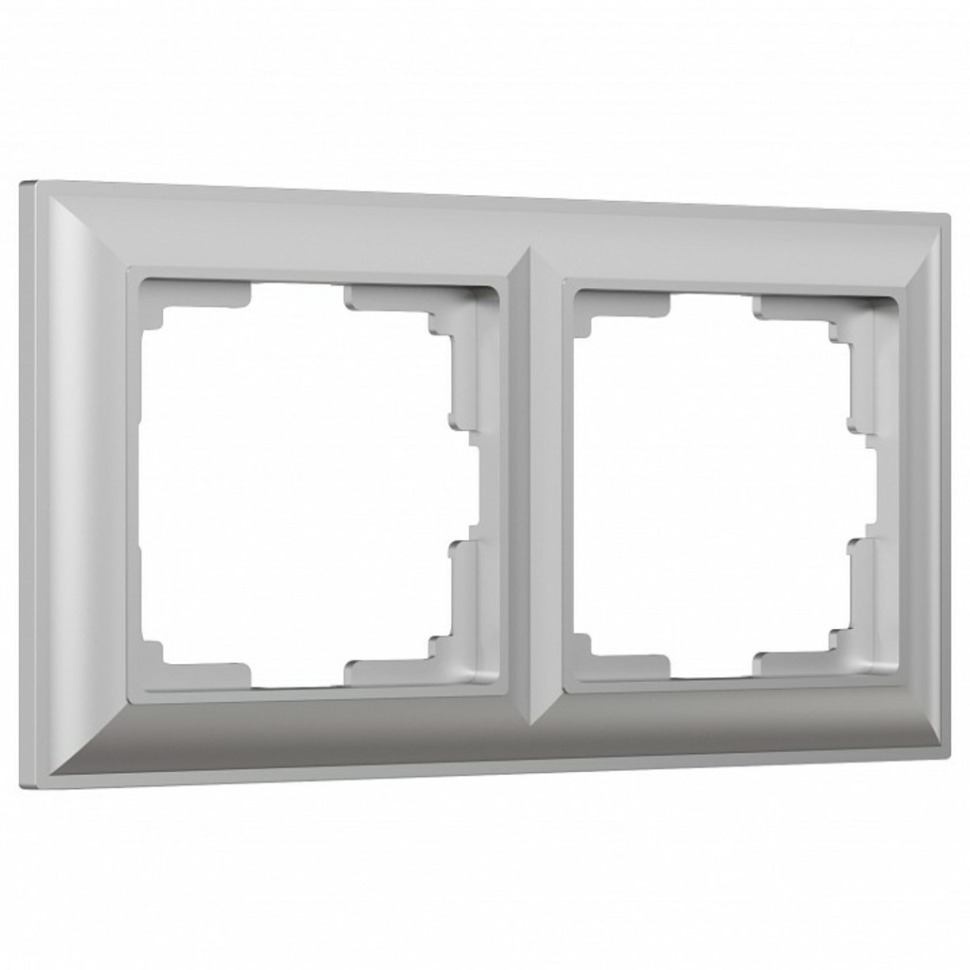 Фото Рамка на 2 поста Werkel Fiore (серебряный) W0022206 WRK_a051024 - интернет-магазин МегаТерем в Москве