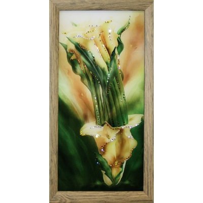 Картина Каллы желтые малые с кристаллами Swarovski (1578)