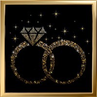 Картина Клятва, запечатанная золотом с кристаллами Swarovski (2425)