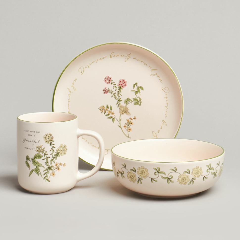 Фото Набор посуды lefard spring flowers 3 предмета (260-1033)  - интернет-магазин МегаТерем в Москве