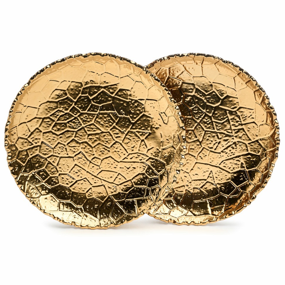 Фото Набор тарелок закусочных lefard charm 2 шт. 19*2,5 см (золото) (779-351)  - интернет-магазин МегаТерем в Москве