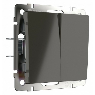 Выключатель двухклавишный без рамки Werkel серо-коричневый W1120007 WRK_a050845